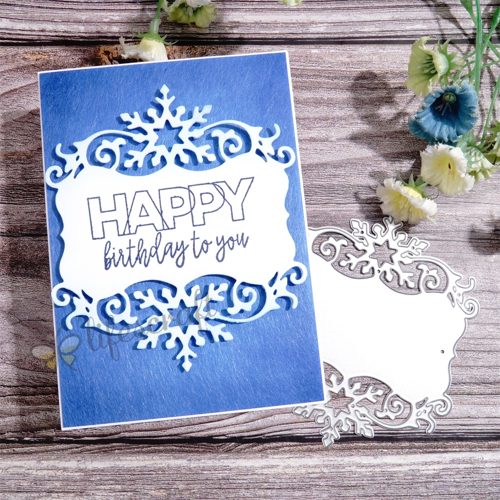 Lifescraft Snowflake 3D Lace Border Metal Cutting Dies