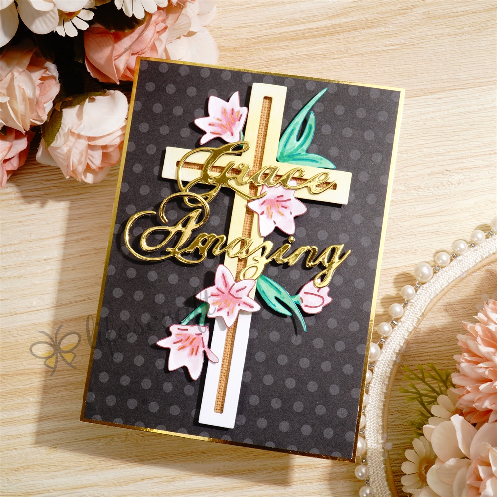 Lifescraft Cross and Roses Metal Cutting Dies