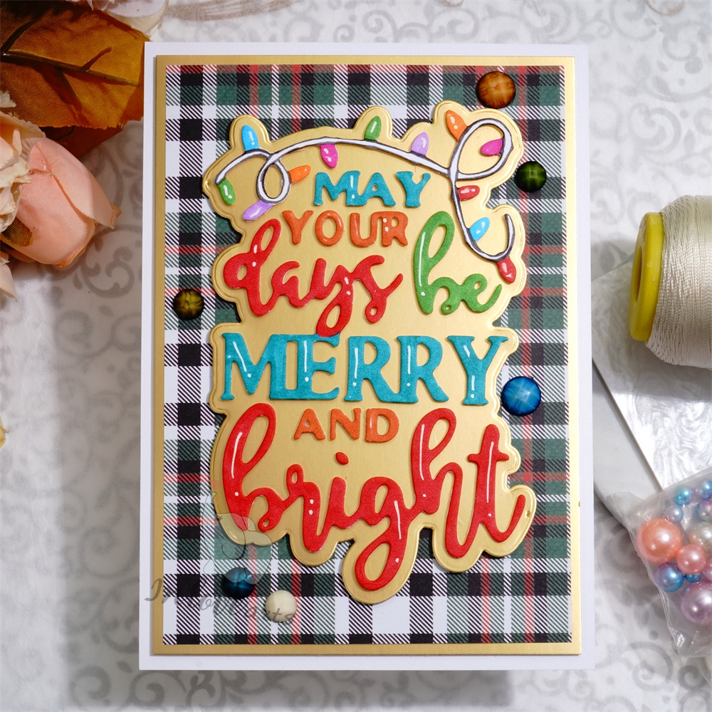 Lifescraft May Your Days Be Merry and Bright Metal Cutting Dies