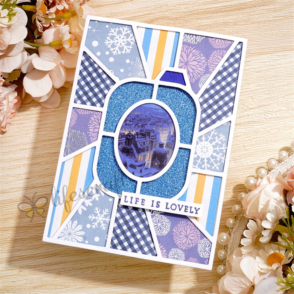 Lifescraft Christmas Background Board Metal Cutting Dies