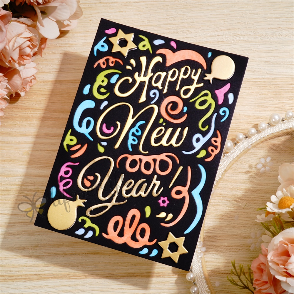 Lifescraft Celebrating Happy New Year Metal Cutting Dies