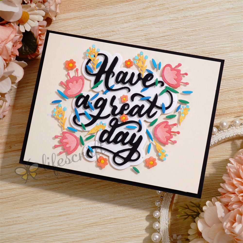 Lifescraft Have a Great Day Background Board Metal Cutting Dies