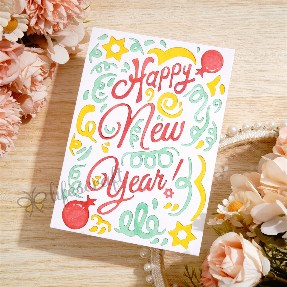 Lifescraft Celebrating Happy New Year Metal Cutting Dies