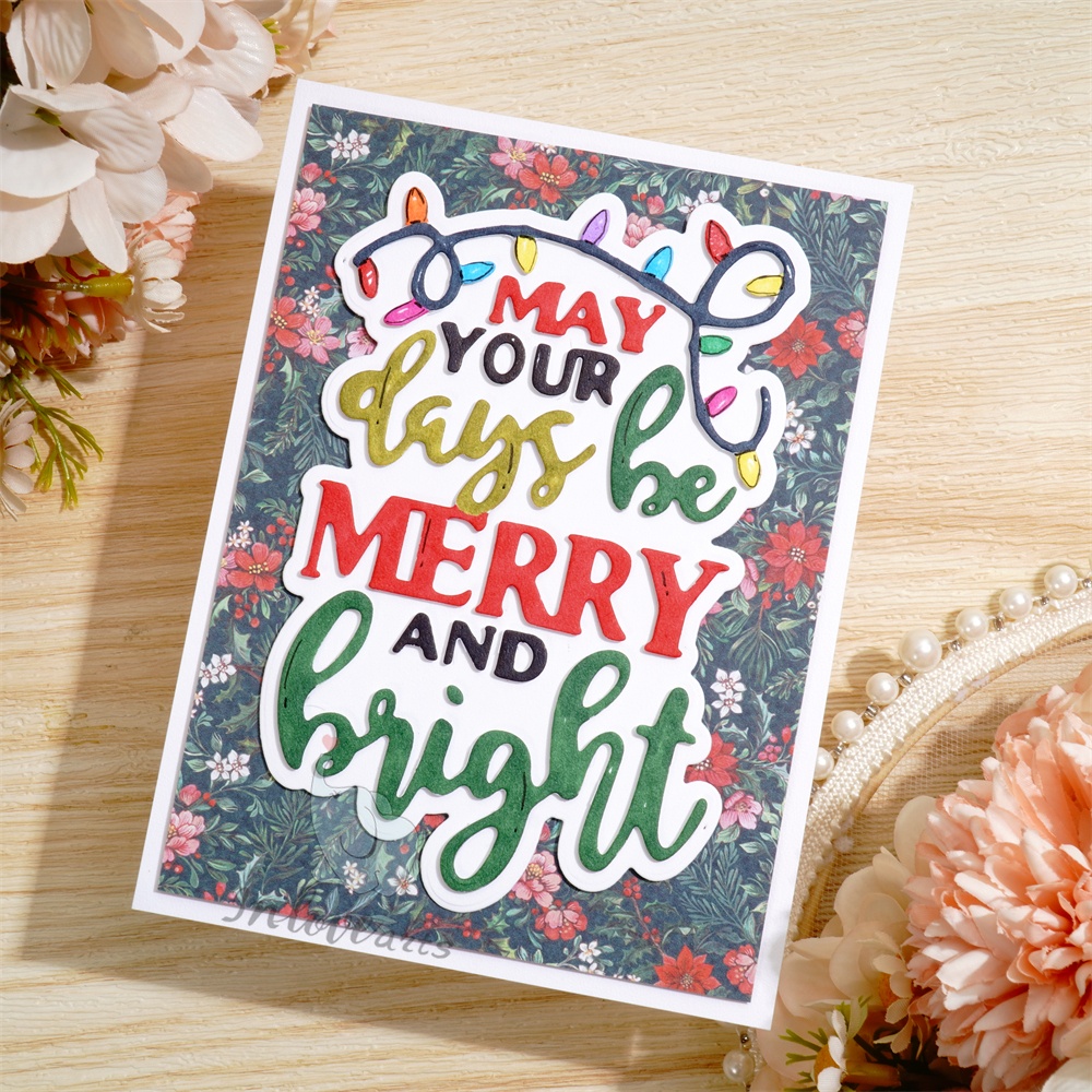 Lifescraft May Your Days Be Merry and Bright Metal Cutting Dies