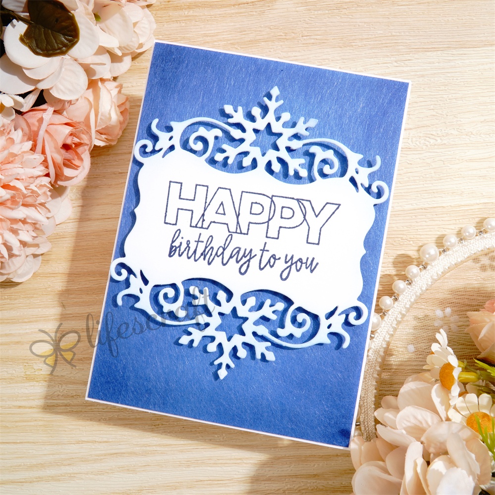 Lifescraft Snowflake 3D Lace Border Metal Cutting Dies