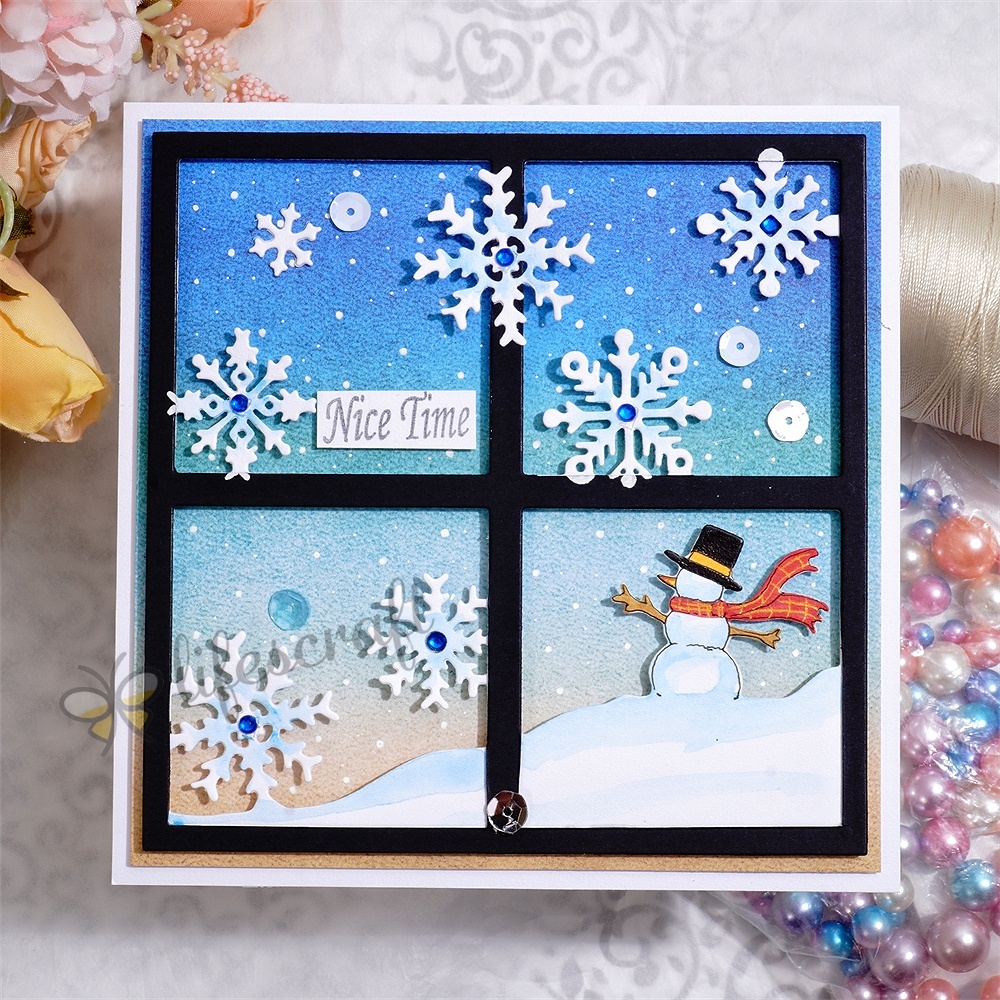 Lifescraft Beautiful Snowflakes outside the Window Metal Cutting Dies