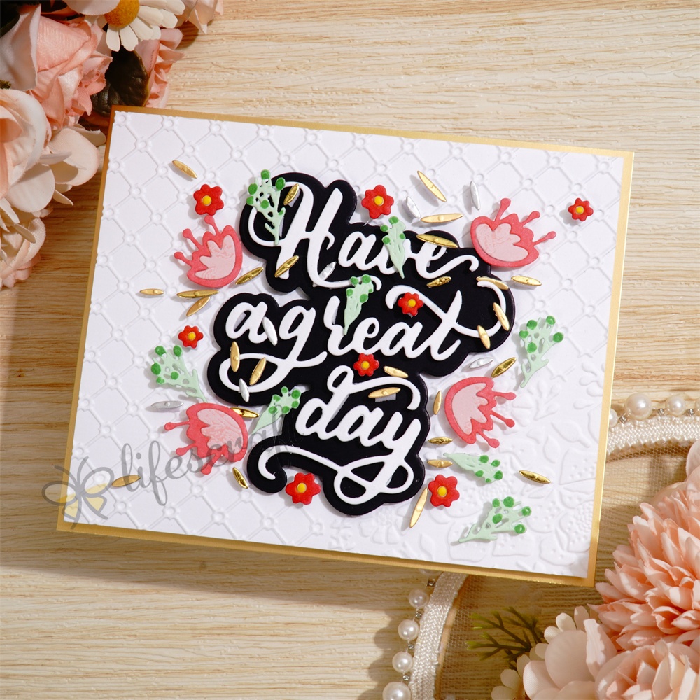 Lifescraft Have a Great Day Background Board Metal Cutting Dies