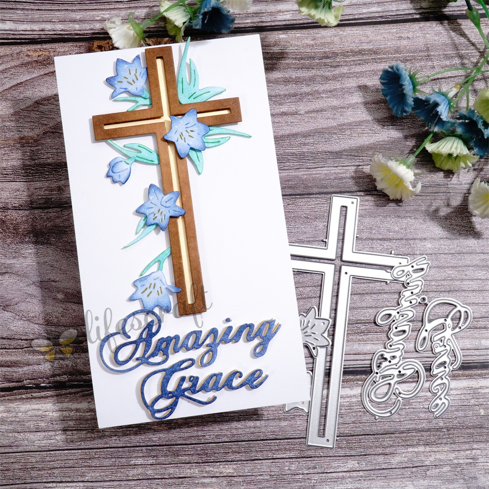 Lifescraft Cross and Roses Metal Cutting Dies