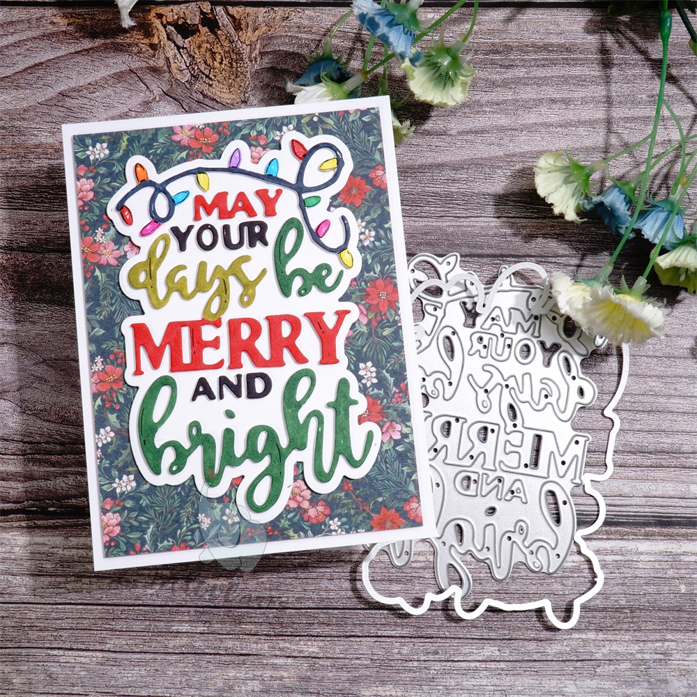 Lifescraft May Your Days Be Merry and Bright Metal Cutting Dies