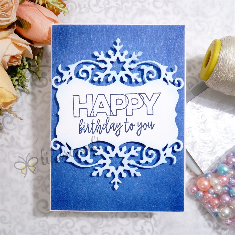 Lifescraft Snowflake 3D Lace Border Metal Cutting Dies