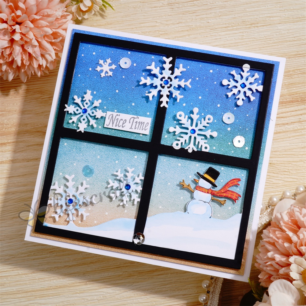 Lifescraft Beautiful Snowflakes outside the Window Metal Cutting Dies