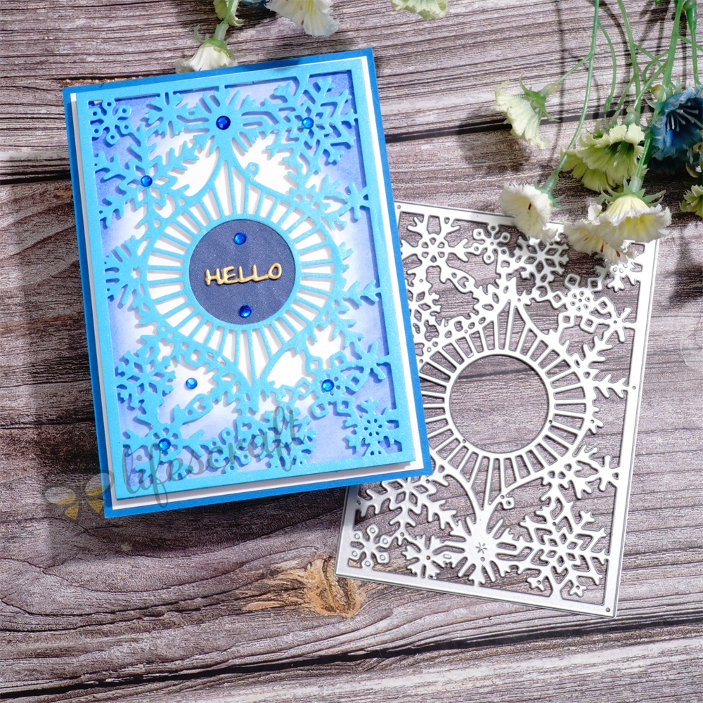 Lifescraft Christmas Flower Background Metal Cutting Dies