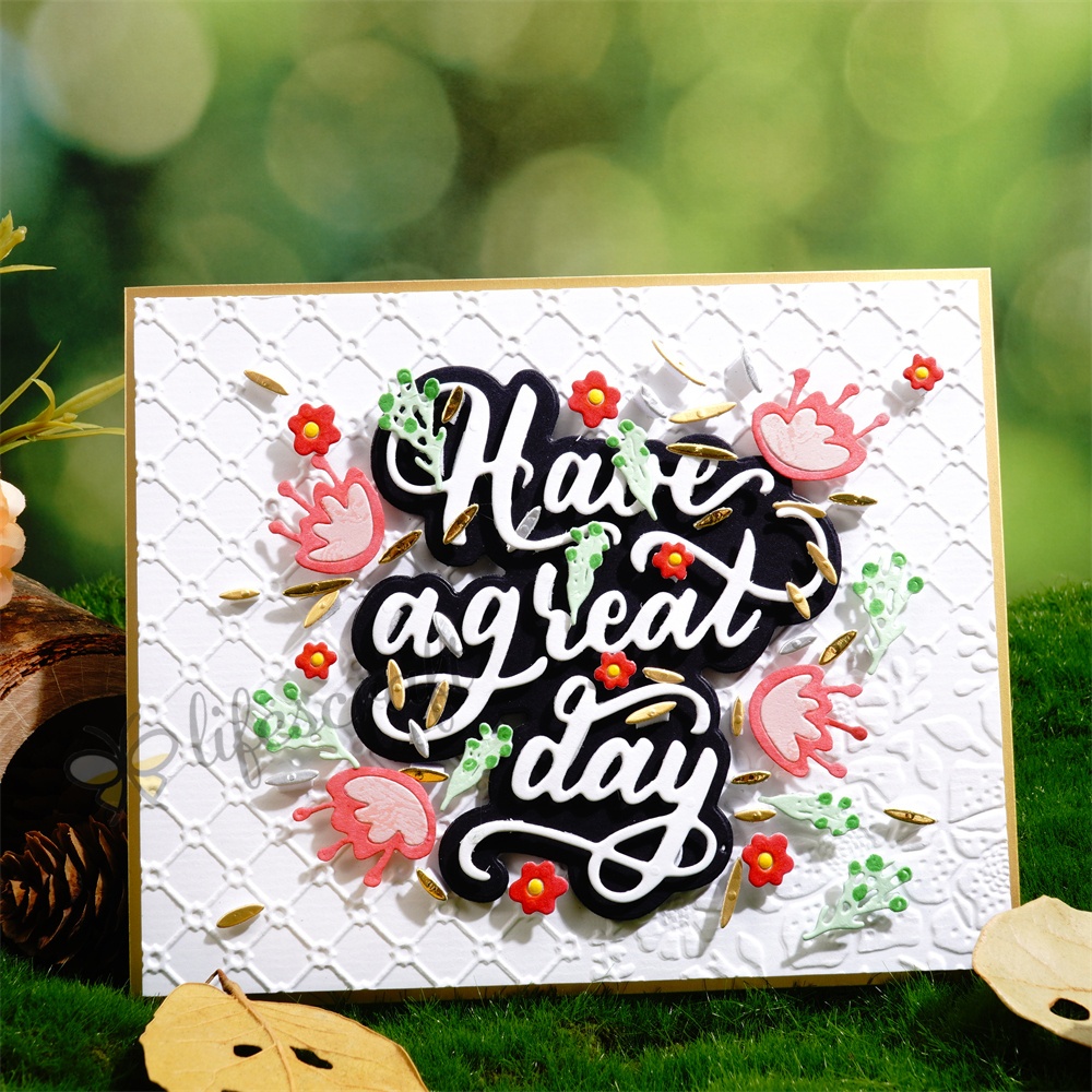 Lifescraft Have a Great Day Background Board Metal Cutting Dies