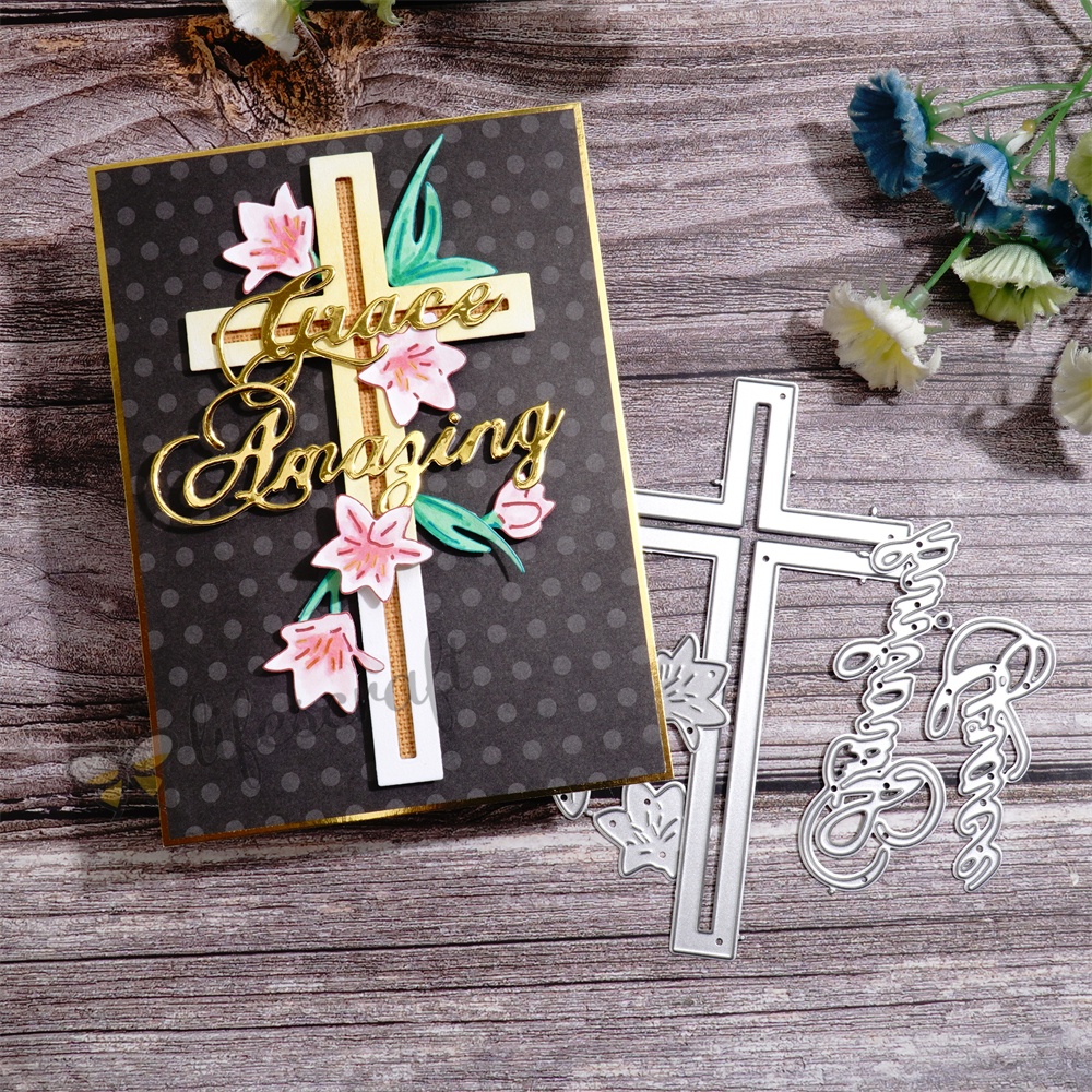 Lifescraft Cross and Roses Metal Cutting Dies