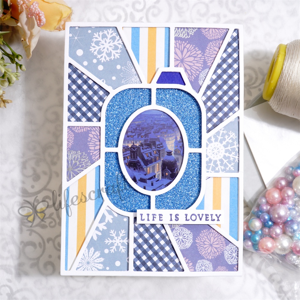 Lifescraft Christmas Background Board Metal Cutting Dies