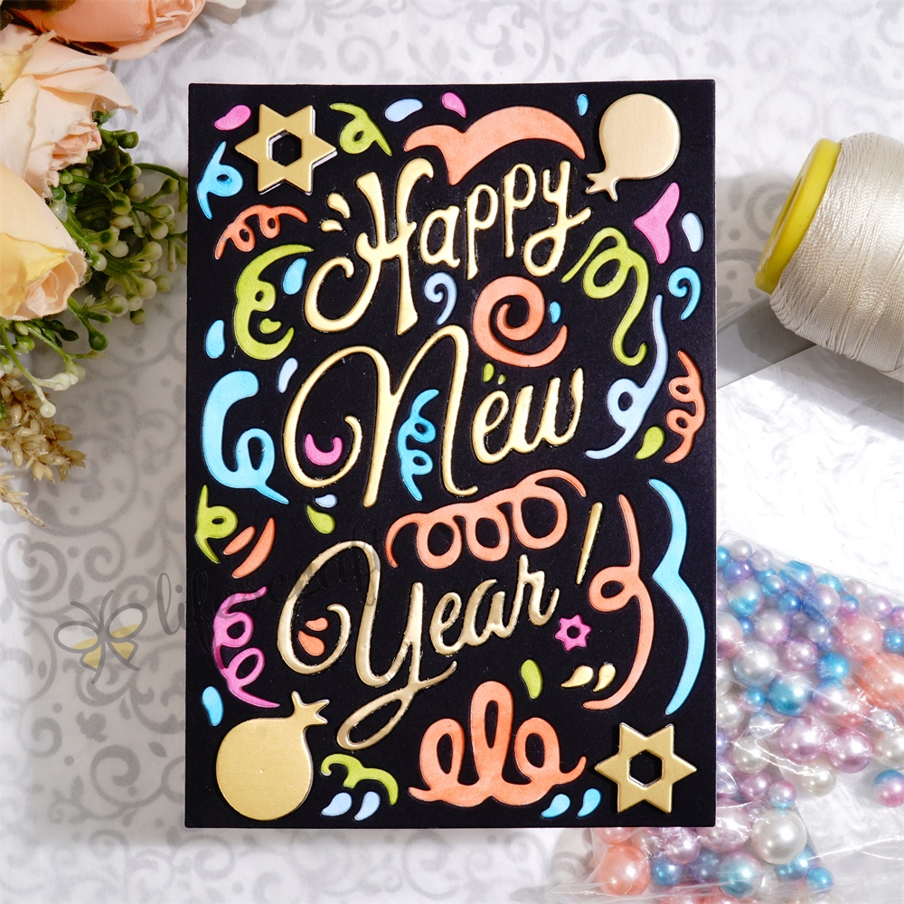 Lifescraft Celebrating Happy New Year Metal Cutting Dies