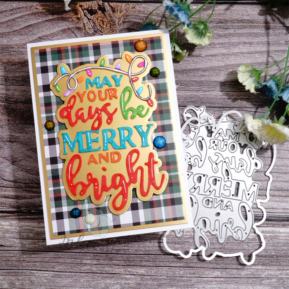 Lifescraft May Your Days Be Merry and Bright Metal Cutting Dies
