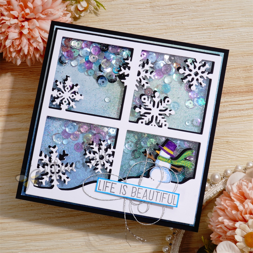 Lifescraft Beautiful Snowflakes outside the Window Metal Cutting Dies