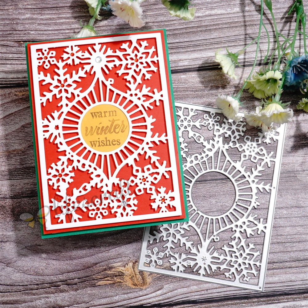 Lifescraft Christmas Flower Background Metal Cutting Dies