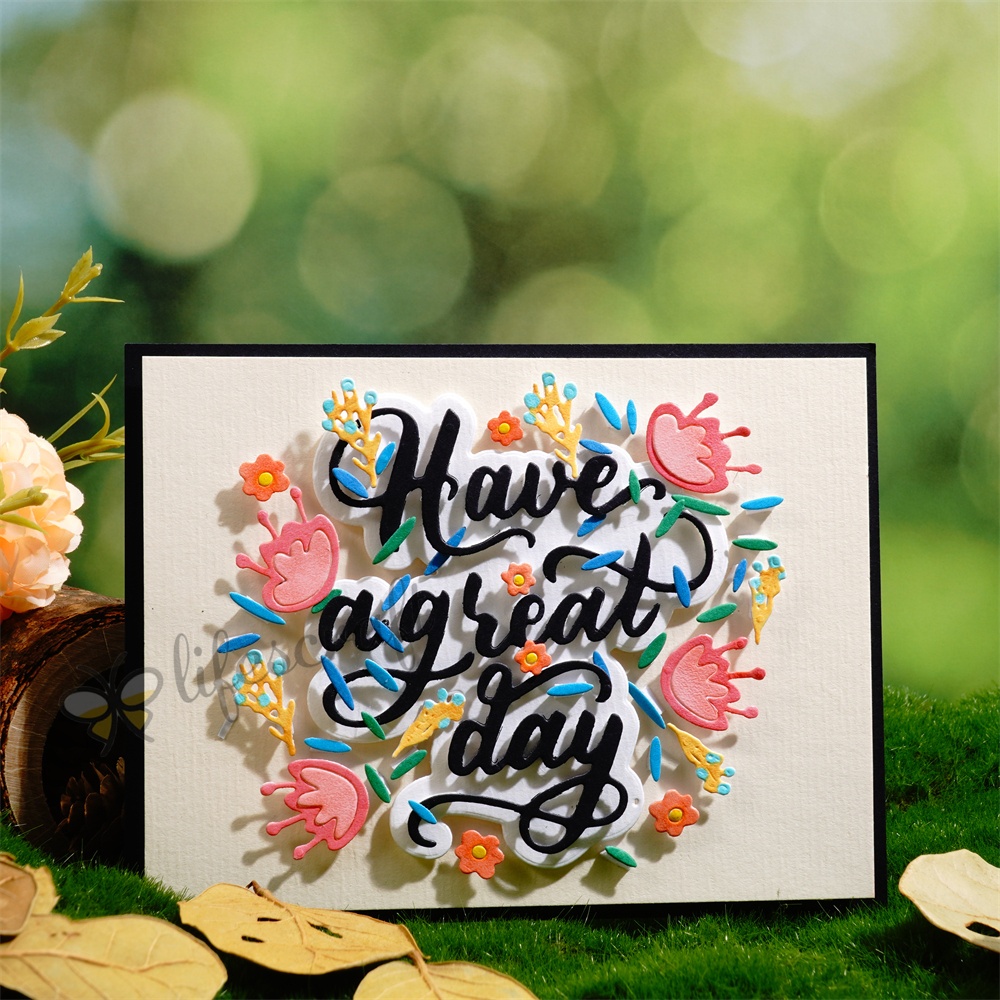 Lifescraft Have a Great Day Background Board Metal Cutting Dies