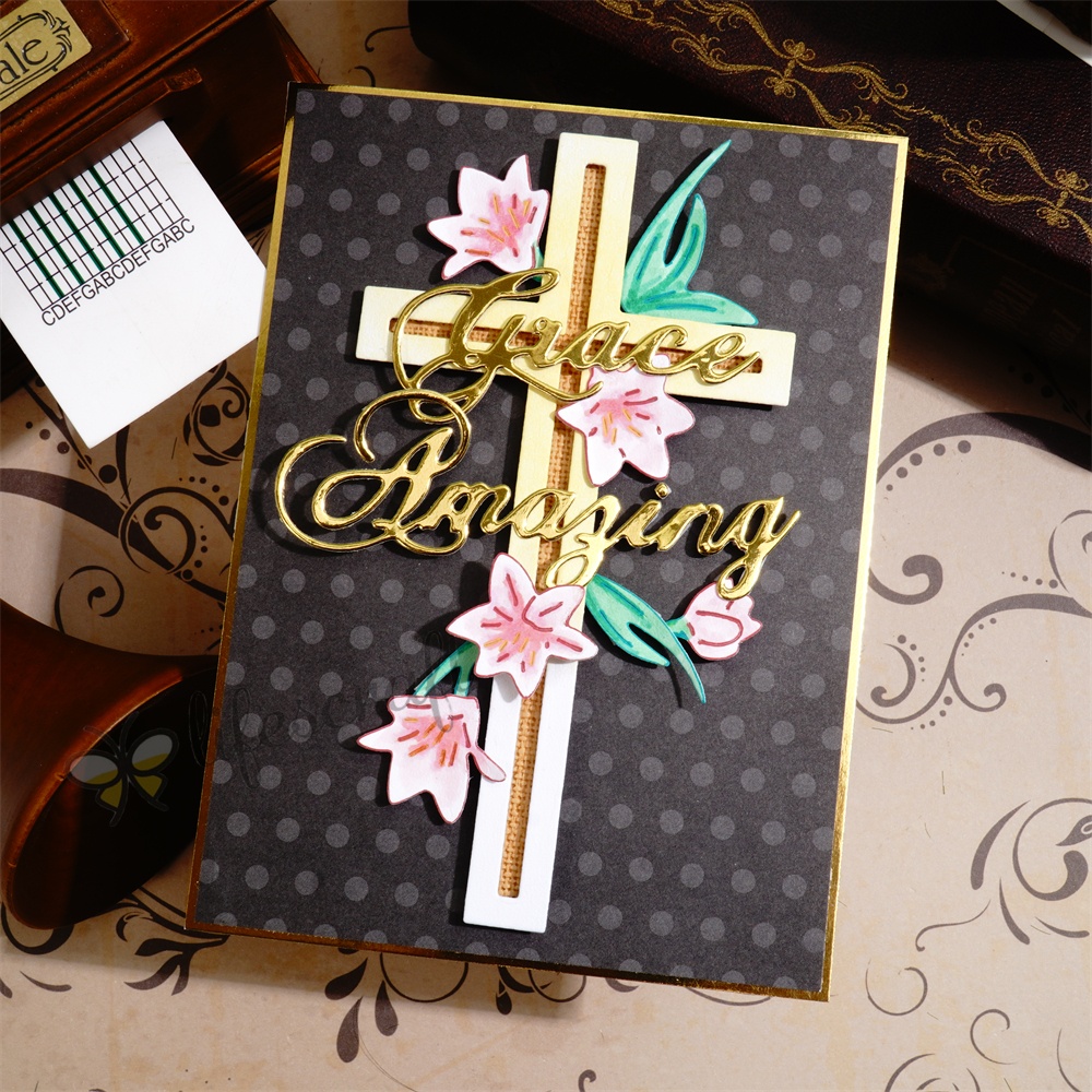 Lifescraft Cross and Roses Metal Cutting Dies