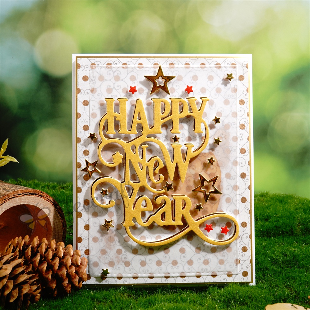 Lifescraft Happy New Year Stars Metal Cutting Dies
