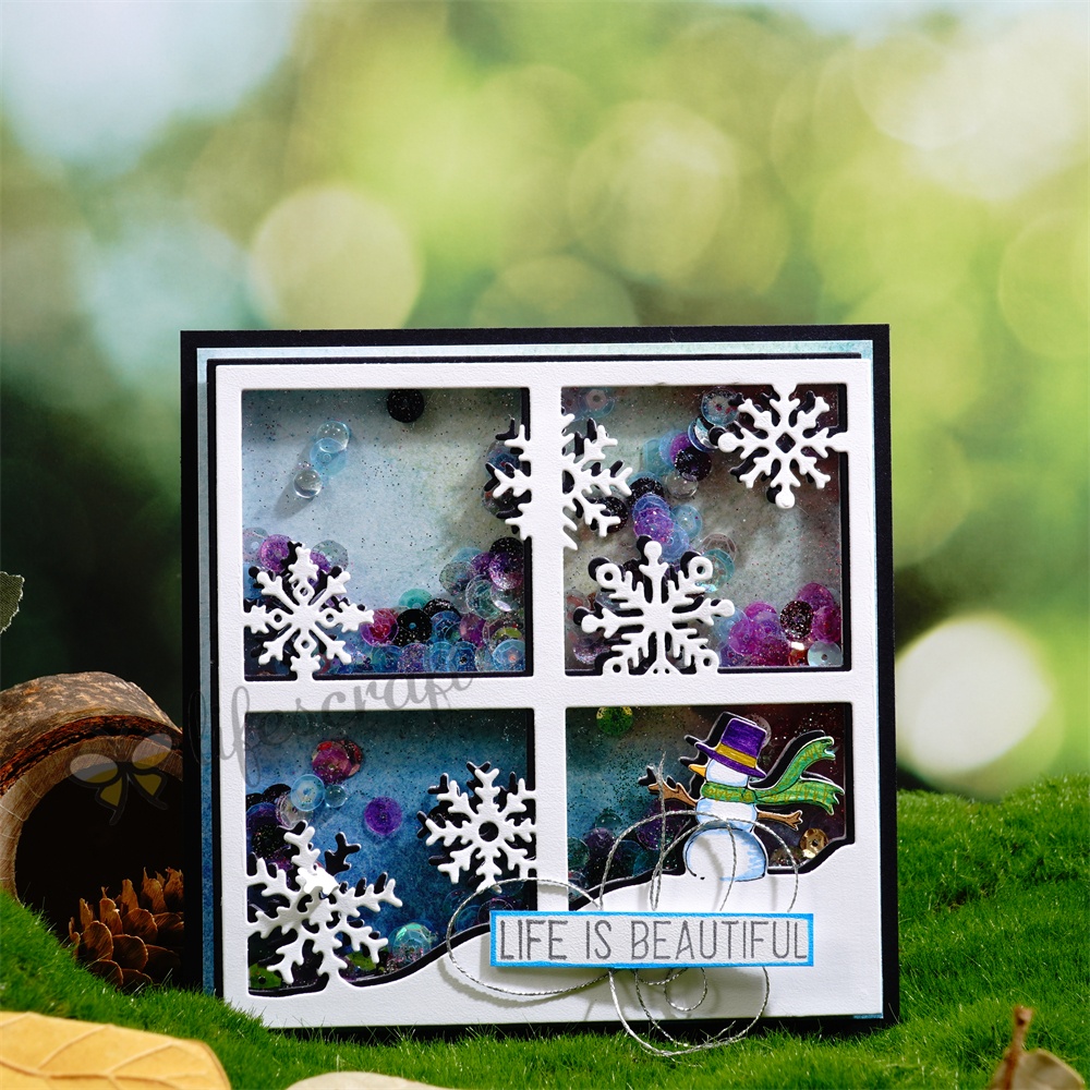 Lifescraft Beautiful Snowflakes outside the Window Metal Cutting Dies