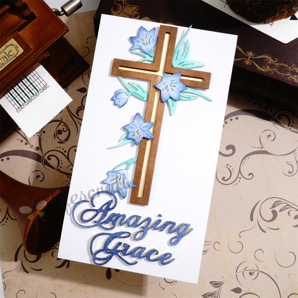 Lifescraft Cross and Roses Metal Cutting Dies