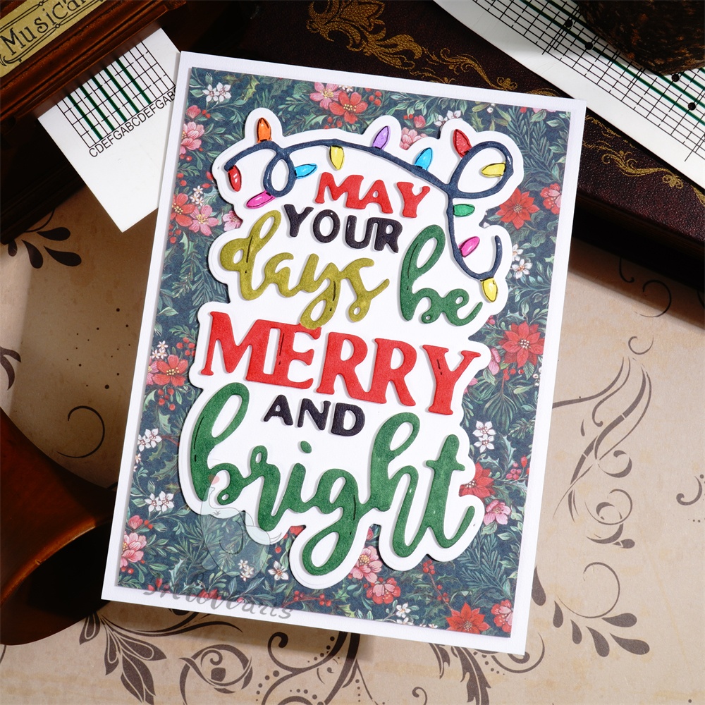 Lifescraft May Your Days Be Merry and Bright Metal Cutting Dies