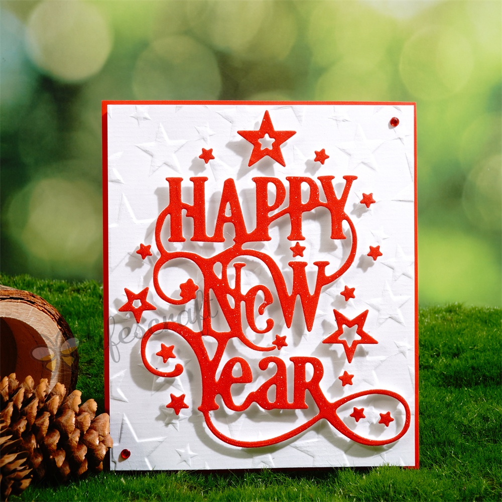 Lifescraft Happy New Year Stars Metal Cutting Dies