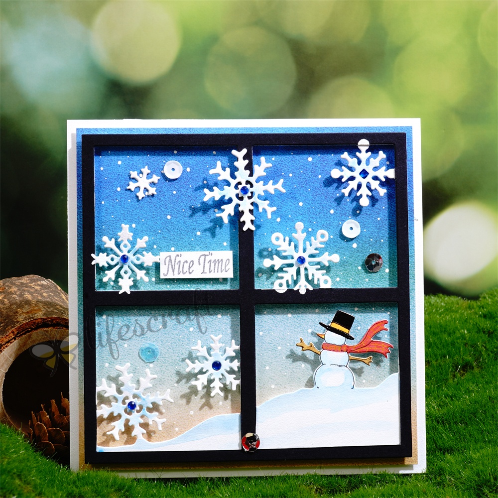 Lifescraft Beautiful Snowflakes outside the Window Metal Cutting Dies