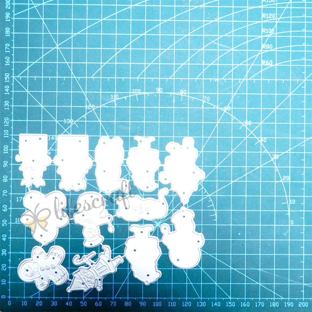 Lifescraft Christmas Snowman and Penguin Pendant Metal Cutting Dies