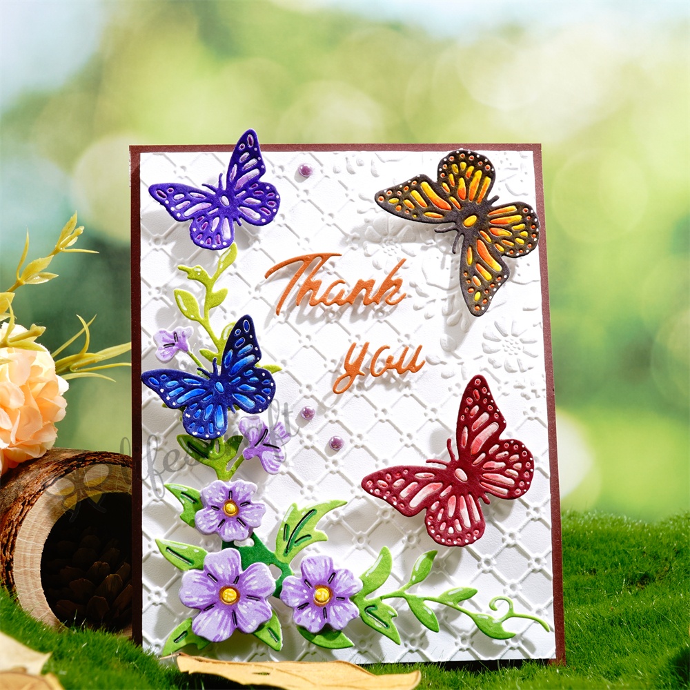 Lifescraft Butterflies and Morning Glories Metal Cutting Dies