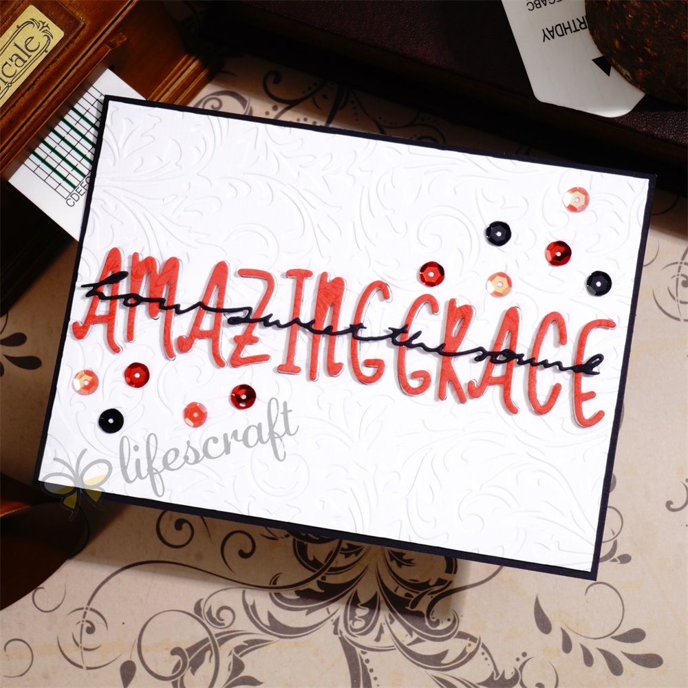 Lifescraft Amazing Grace Background Board Metal Cutting Dies
