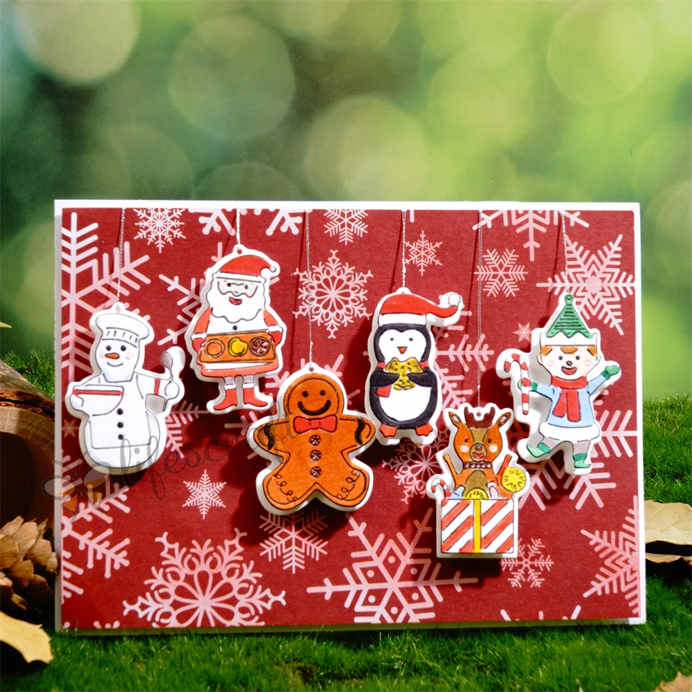 Lifescraft Christmas Snowman and Penguin Pendant Metal Cutting Dies