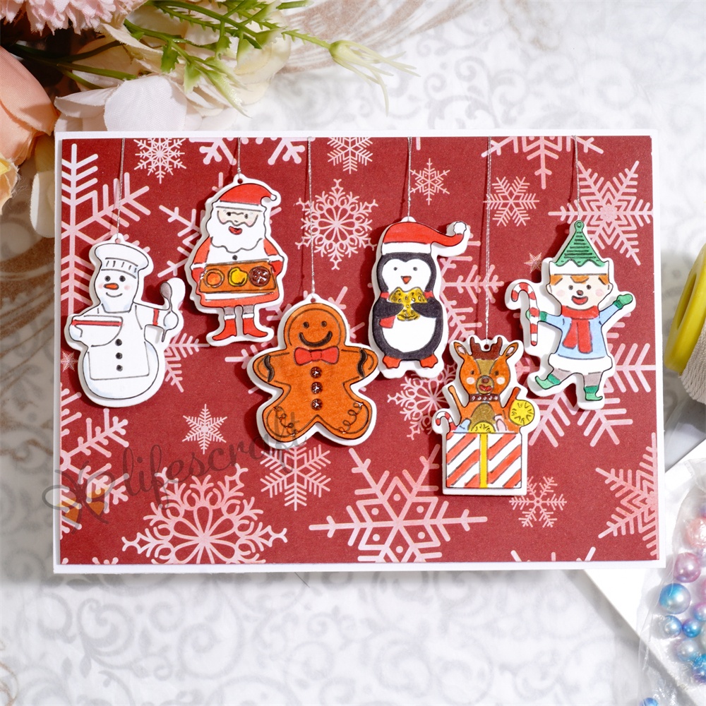 Lifescraft Christmas Snowman and Penguin Pendant Metal Cutting Dies