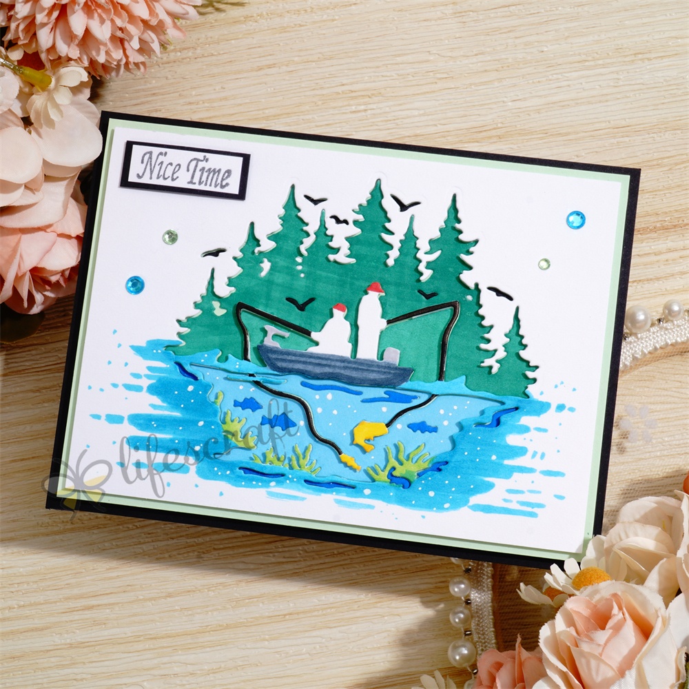 Lifescraft Friends Enjoy the Fishing Time Metal Cutting Dies