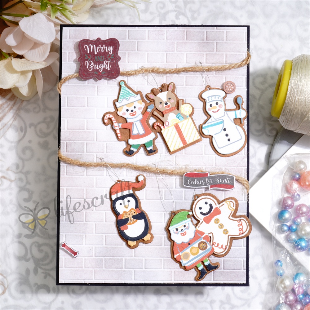 Lifescraft Christmas Snowman and Penguin Pendant Metal Cutting Dies