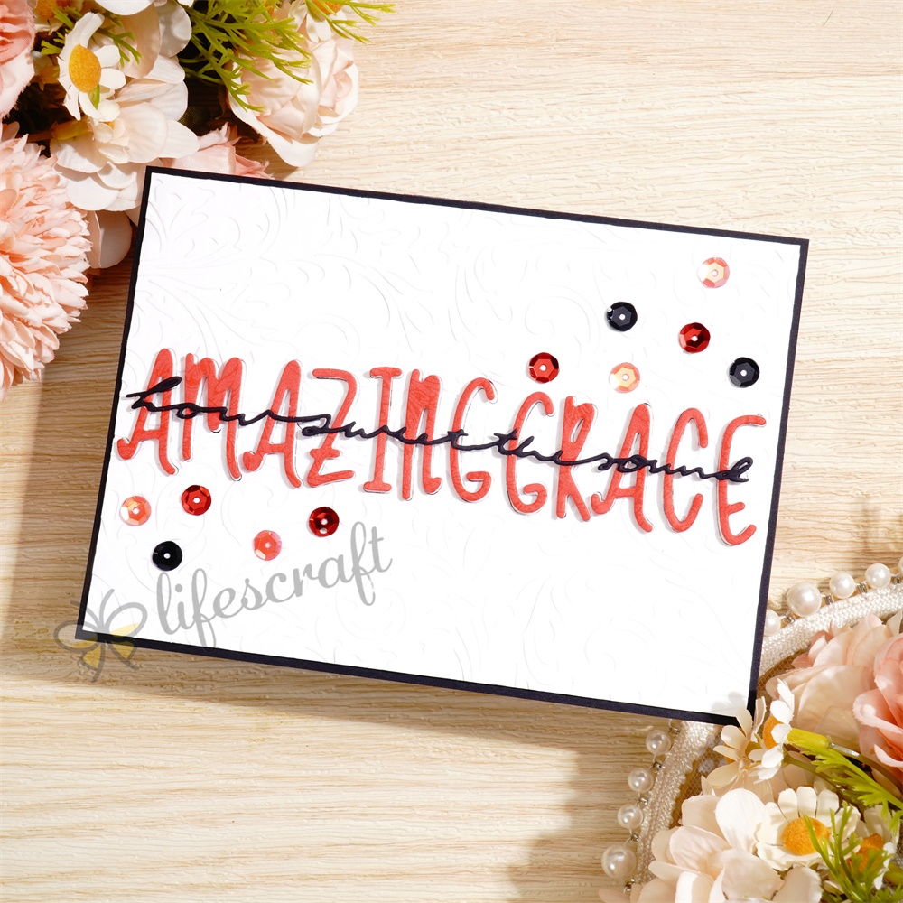 Lifescraft Amazing Grace Background Board Metal Cutting Dies