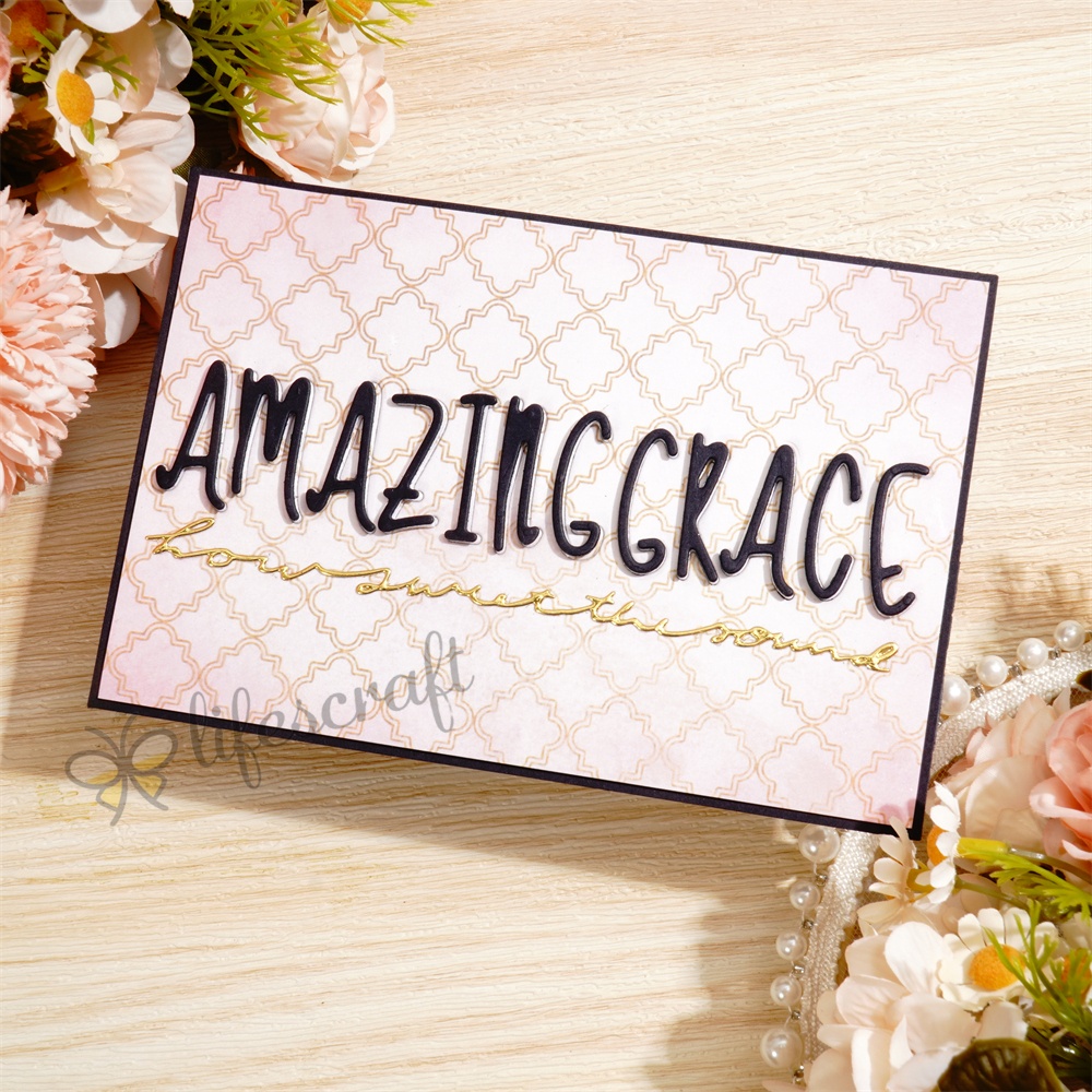 Lifescraft Amazing Grace Background Board Metal Cutting Dies