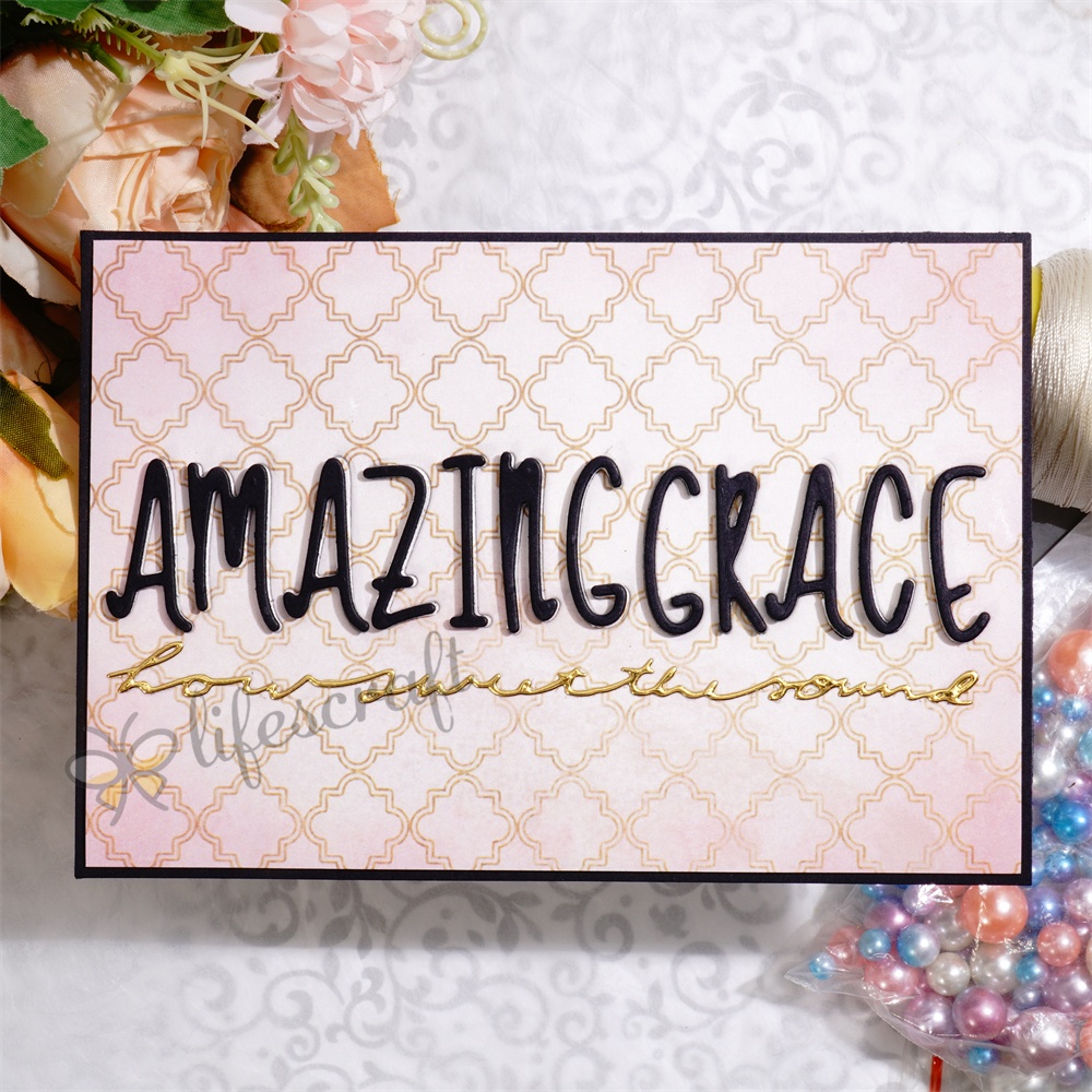 Lifescraft Amazing Grace Background Board Metal Cutting Dies