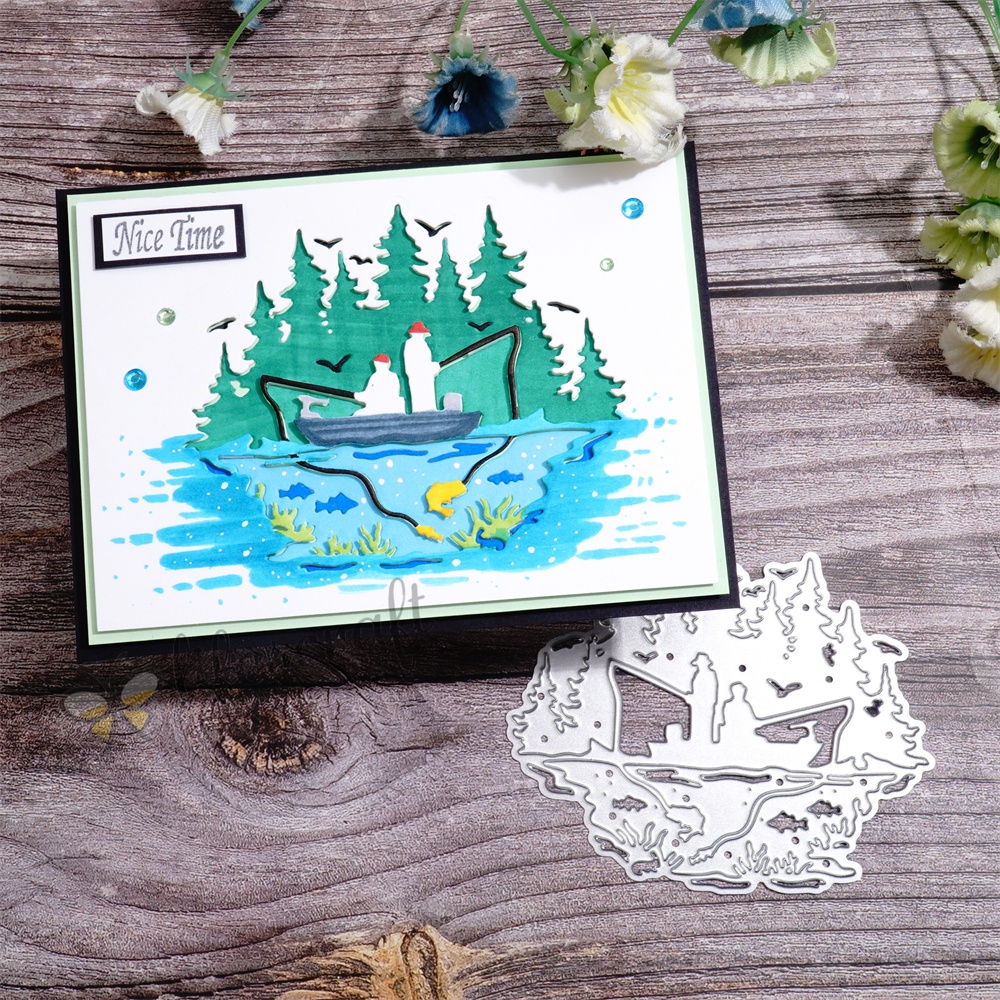 Lifescraft Friends Enjoy the Fishing Time Metal Cutting Dies