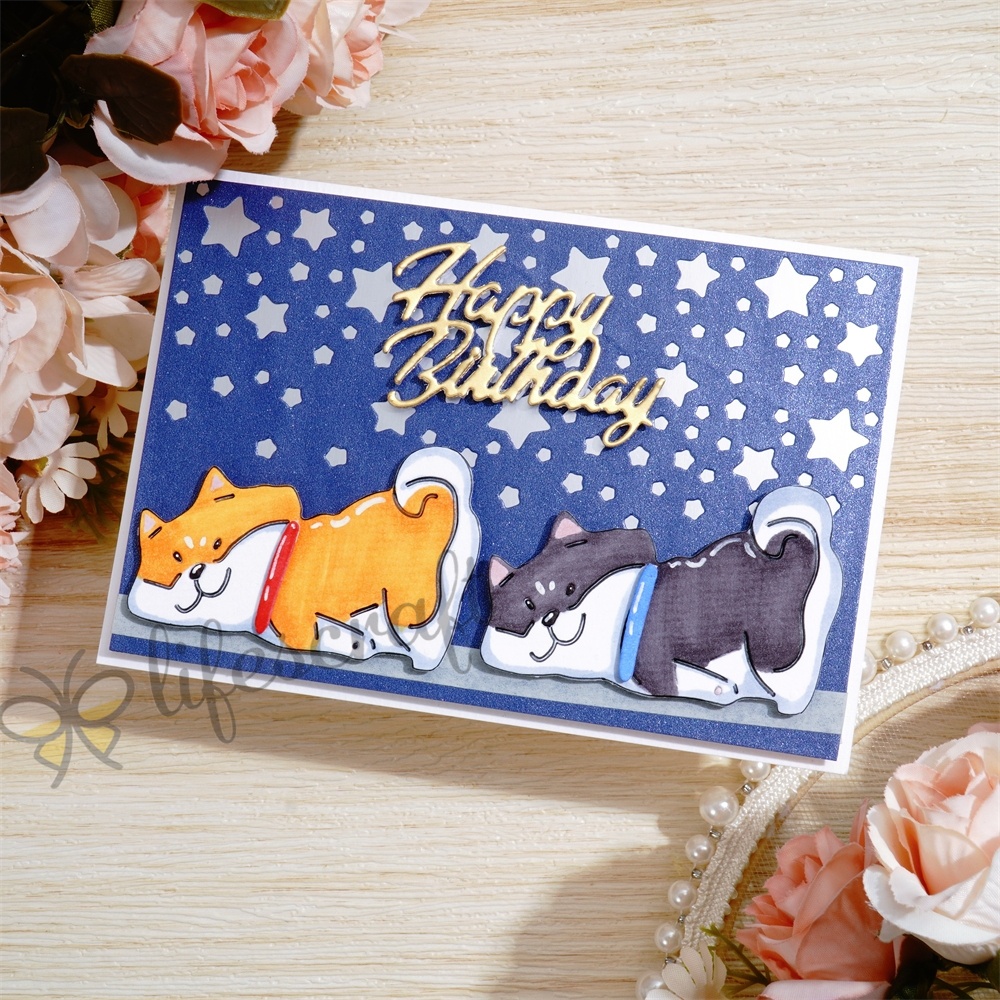 Lifescraft Happy Puppy Says "Hi" Metal Cutting Dies