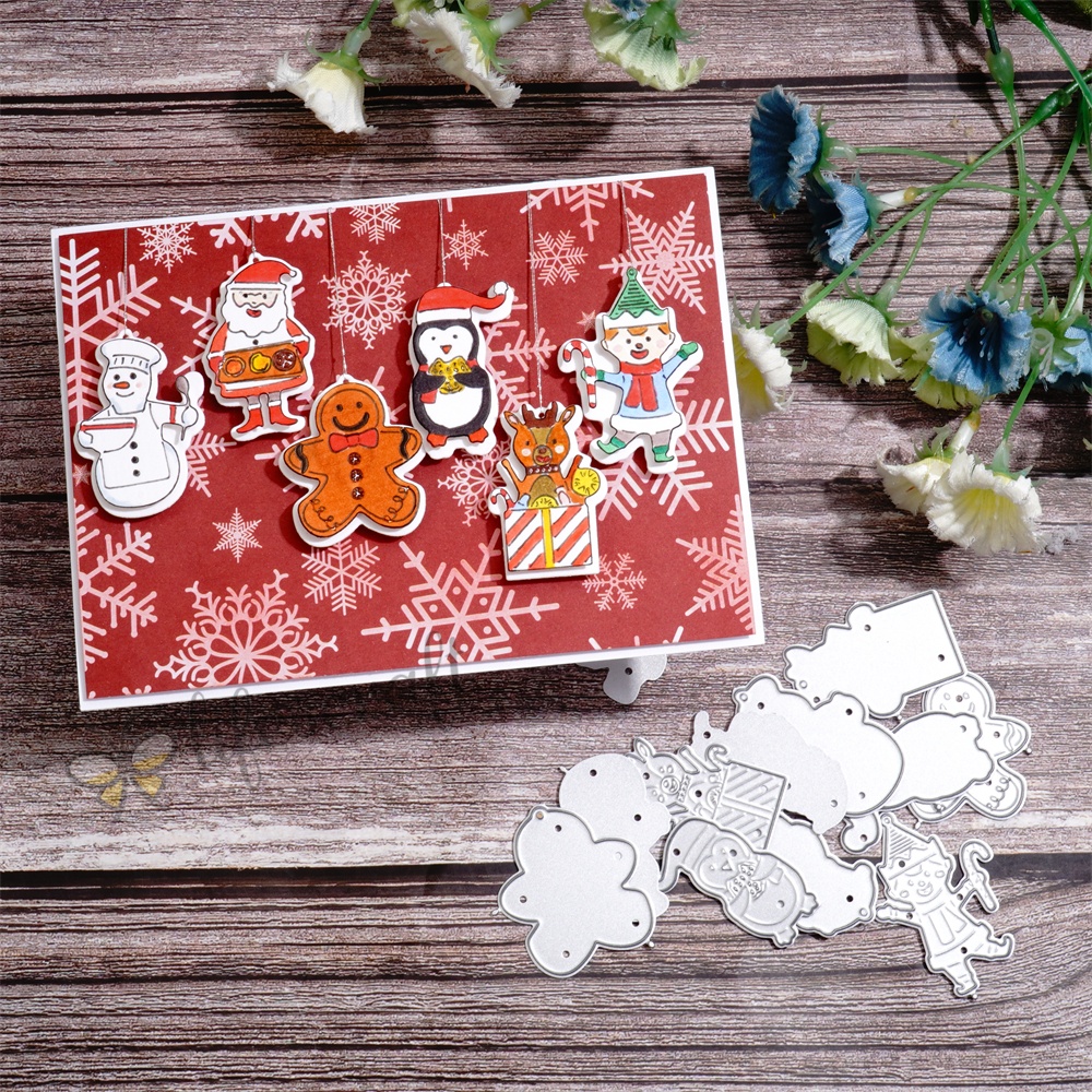 Lifescraft Christmas Snowman and Penguin Pendant Metal Cutting Dies