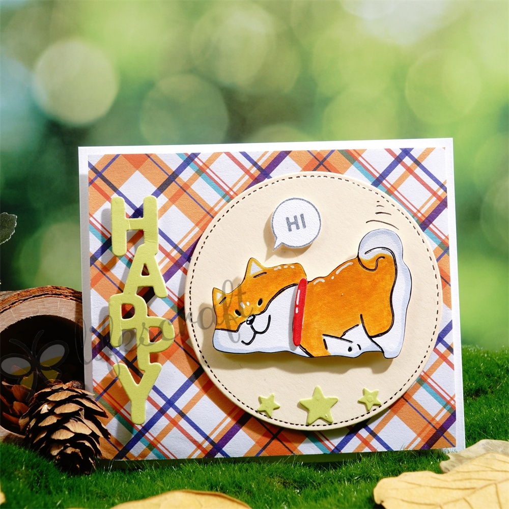 Lifescraft Happy Puppy Says "Hi" Metal Cutting Dies