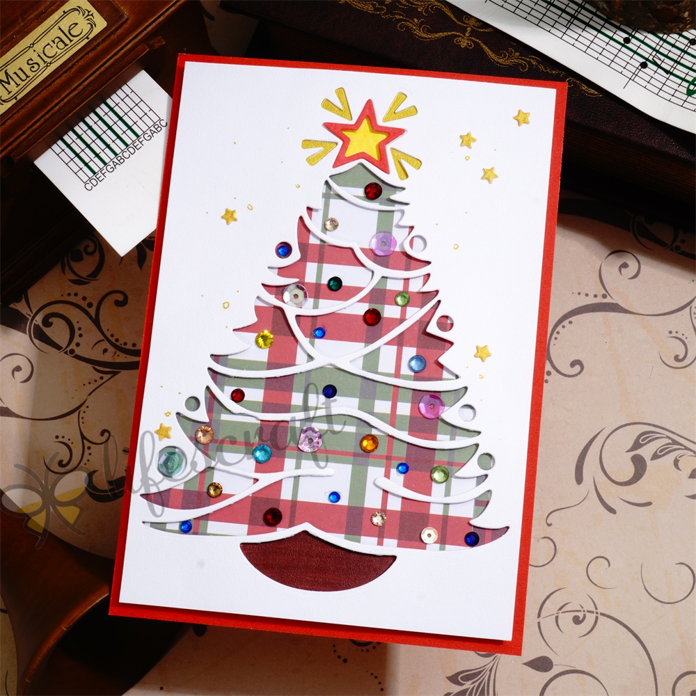 Lifescraft Decorated the Christmas Tree Metal Cutting Dies