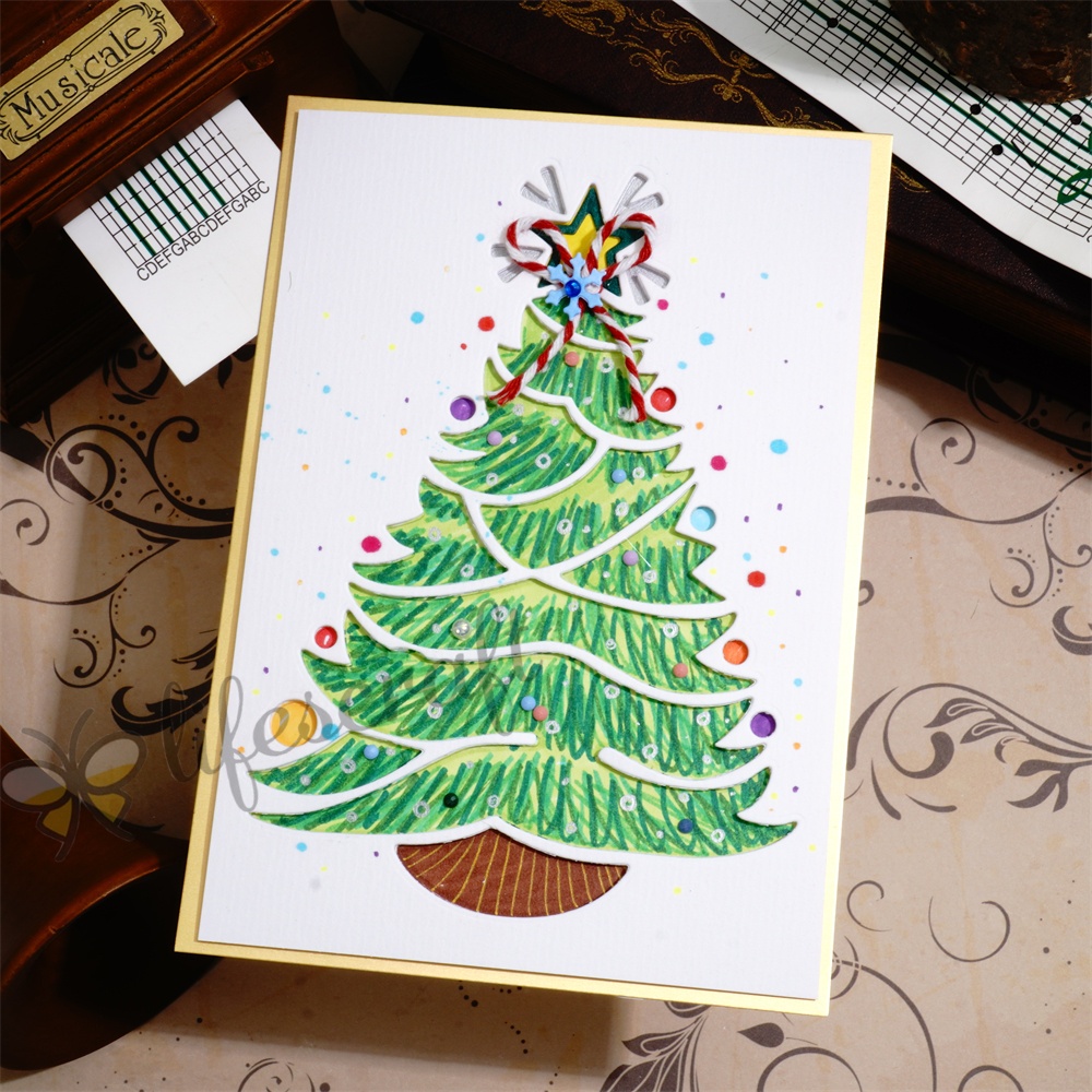 Lifescraft Decorated the Christmas Tree Metal Cutting Dies