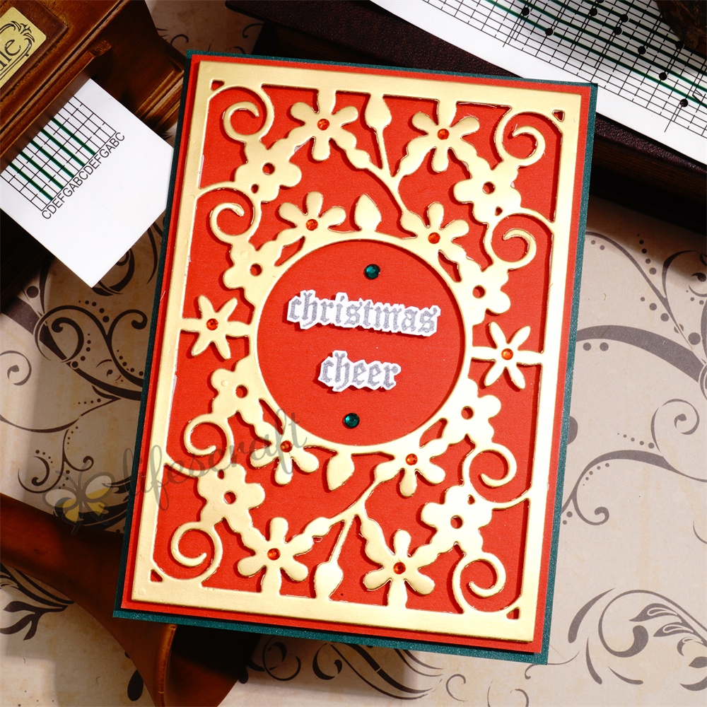 Lifescraft Christmas Snowflake Mirror Background Board Metal Cutting Dies