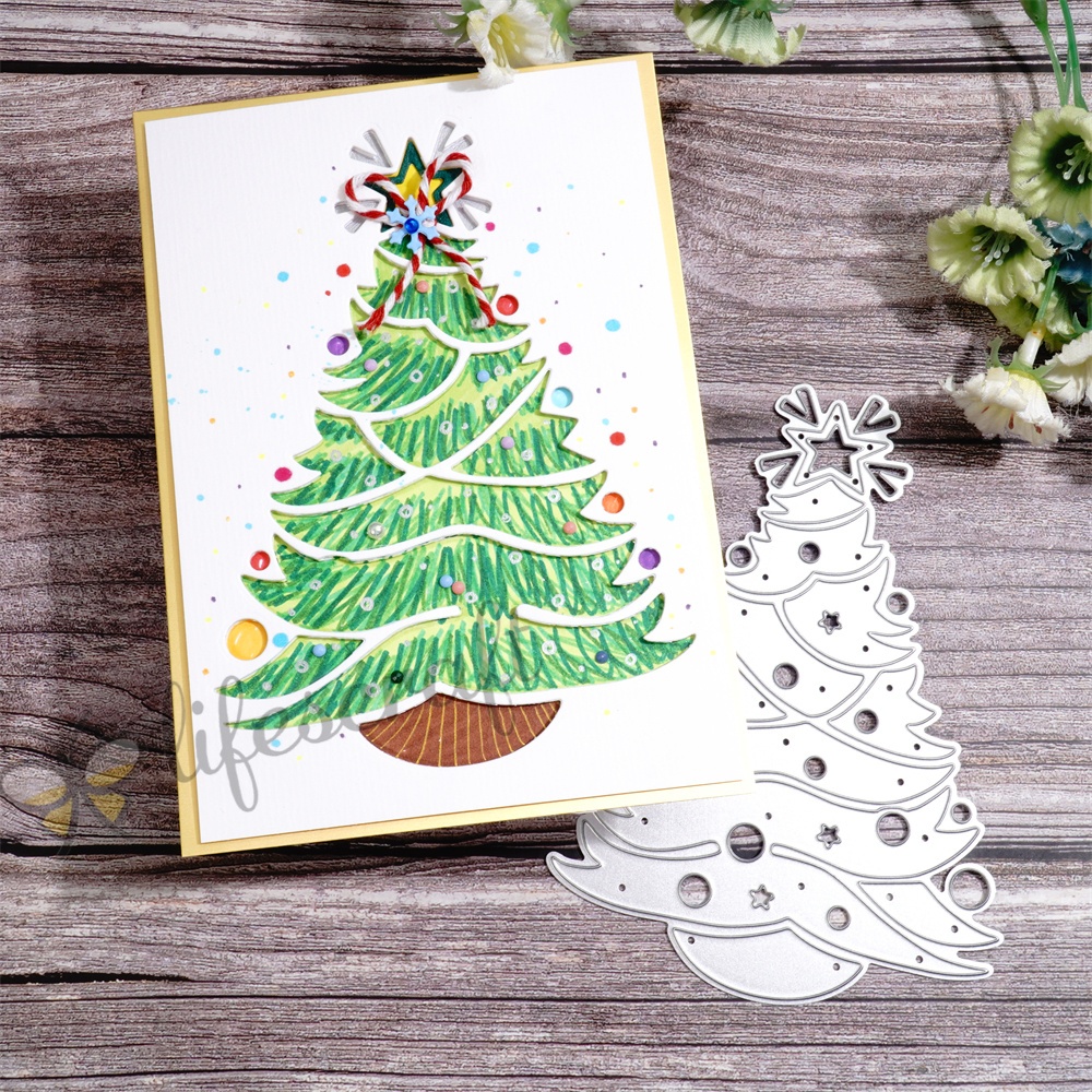 Lifescraft Decorated the Christmas Tree Metal Cutting Dies