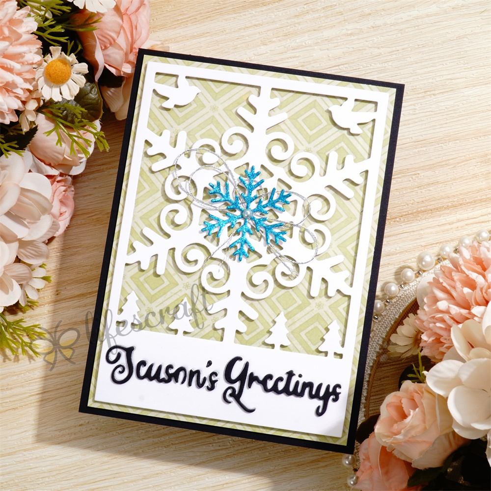 Lifescraft Snow on the Window Background Board Metal Cutting Dies